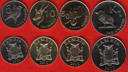 Zambia Set Of 4 Coins: 5 Ngwee - 1 Kwacha 2012 UNC - Zambie