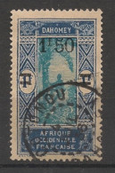 DAHOMEY - 1926-27 - N°YT. 81 - Cocotier 1f50 Sur 1f Bleu - Oblitéré / Used - Gebraucht