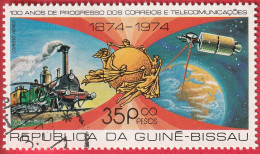 N° Yvert & Tellier 27 - Guinée-Bissau (Poste Aérienne) (1977) (Oblitéré) - Train Postal Satellite ''Intelsat4'' - Guinée-Bissau