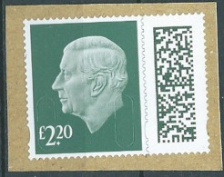 GROSSBRITANNIEN GRANDE BRETAGNE GB 2023 KING CHARLES III  £2.20 USED ON PAPER NOT CANCEL SG V5025 YT 5562 MI 5171 SN KC5 - Gebruikt