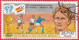 N° Yvert & Tellier 64 - Guinée-Bissau (Poste Aérienne) (1981) (Oblitéré) - Coupe Du Monde Foot (Espana82) Rummenigge (1) - Guinée-Bissau