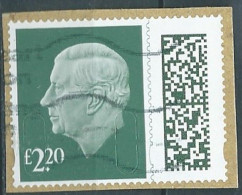 GROSSBRITANNIEN GRANDE BRETAGNE GB 2023 KING CHARLES III  £2.20 USED ON PAPER SG V5025 YT 5562 MI 5171 SN KC5 - Used Stamps