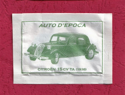 Bustina Vuota Zucchero. Empty Sugar Bag- Cars. Auto D'epoca, Citroen 15 Cv TA-1938. Packed By Pubblisugar, Andria. BA. - Zucker