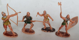 LOT De 4 Figurines CHEVALIERS ACEDO En Plastique Souple Figurine Chevalier - Other & Unclassified