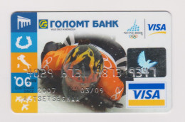 Golomt Bank MONGOLIA Olympic Winter Games-Torino 2006 VISA Expired - Cartes De Crédit (expiration Min. 10 Ans)