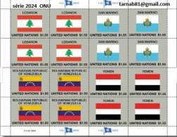 ONU  2024 Nations Unies Drapeaux Flags Flaggen  2024 ONU - Nuovi