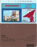 Syria - STE (Tamura) - Aleppo Castle & Satellite Dish (Brown Reverse), 1.000U, Used - Syrië