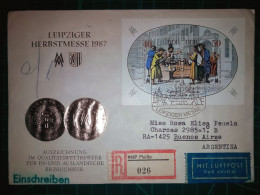 ALLEMAGNE (DDR). Enveloppe FDC Avec Cachet Commémoratif De “Leipziger Herbstmesse”. Timbre Et Cachet Spécial. - 1981-1990