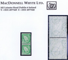 Ireland 1922-35 SE Definitives ½d Sword Watermark Inverted Pair Mint Unmounted, Ex Booklet Printing - Neufs