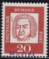 GERMANY(1961) J. S. Bach. MUSTER (specimen) Overprint. Scott No 829. - Sonstige & Ohne Zuordnung