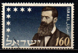 ISRAELE - 1954 - Theodor Zeev Herzl (1860-1904) - Founder Of Zionist Movement - USATO - Usati (senza Tab)