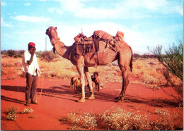 9-5-2024 (4 Z 33) Australia - NT - Aboriginal With Camel At Ayers Rock (now Called Uluru) - Uluru & The Olgas