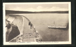 AK Muldenberg / Vogtland, Stausee Mit Motorboot Und Überlauf  - Vogtland