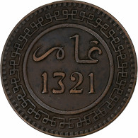 Maroc, 'Abd Al-Aziz, 10 Mouzoumas, 1903/AH1321, Berlin, Bronze, TTB+, KM:17.1 - Marocco