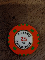 74 CHAMONIX JETON DE CASINO DE 25 FRANCS CHIPS TOKENS COINS GAMING En L'État Sur Les Photos - Casino