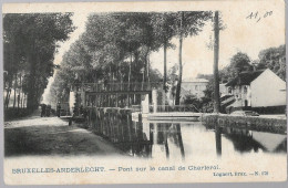 CPA CARTE POSTALE BELGIQUE BRUXELLES-ANDERLECHT PONT SUR LE CANAL DE CHARLEROI 1909 - Anderlecht
