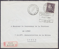 Env. Recommandée De Gemmenich Affr. N°848A Càd Bureau Postal Militaire "POSTES-POSTERIJEN /-4.12.1961/ B.P.S.9" Pour Adm - Lettres & Documents