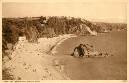 Wales Tenby The Sands & Goscar Rock - Pembrokeshire