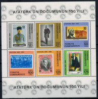 Türkei Block 19 100 Jahre Geburtstag Von Atatürk Tadellos Postfrisch KatW. 20,00 - Lettres & Documents