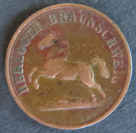 Münze Braunschweig 90 - 2 Pfennig Scheidemünze 1859 Sachsenroß Kupfer Ss - Sonstige & Ohne Zuordnung