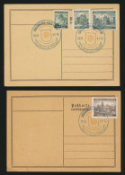 Besetzung Böhmen & Mähren Zwei Beleg Mit SST Briefmarkenausstellung - Brieven En Documenten