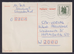 DDR Ganzsache P 108 A Antwort Goethe Schiller Denkmal Eisenach Nach Hamburg - Postkaarten - Gebruikt