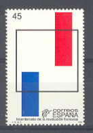 Spain 1989 - Bicent Revol. Francesa Ed 2988 (**) - Unused Stamps