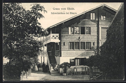 AK Bingen Am Rhein, Blick Zum Gasthof Schweizerhaus  - Bingen