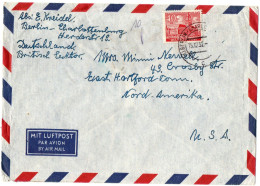 1,24 GERMANY, AIR MAIL, 1952, COVER TO U.S.A. - Poste Aérienne
