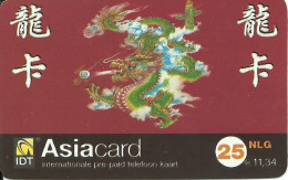 Netherlands: Prepaid IDT - Asia Card. Small Serial Number - GSM-Kaarten, Bijvulling & Vooraf Betaalde