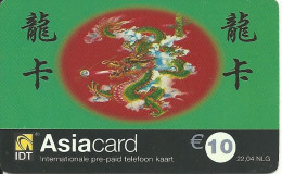 Netherlands: Prepaid IDT - Asia Card 12.03 - GSM-Kaarten, Bijvulling & Vooraf Betaalde