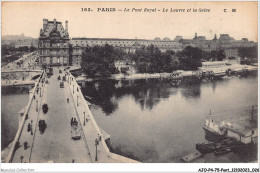 AJOP4-75-0354 - PARIS - PONT - Le Pont Royal - Le Louvre Et La Seine - Bridges