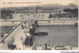 AJOP4-75-0351 - PARIS - PONT - Place De La Concorde Et La Seine - Ponts