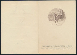 Böhmen & Mähren Briefmarken-Ausstellung Slatinian 3 Klappkarten Tiere Reh Wild - Brieven En Documenten