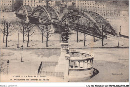 AJOP10-1106 - MONUMENT-AUX-MORTS - Lyon - Le Pont De La Boucle Et Monument Des Enfants Du Rhone - Kriegerdenkmal