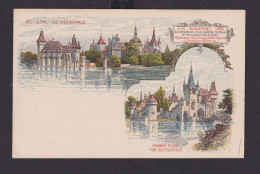 Ungarn Litho Ganzsache 2 Kreuzer Budapest Schloss Burg See - Brieven En Documenten