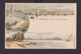 Ungarn Litho Ganzsache 5 Kreuzer Balaton Plattensee - Lettres & Documents