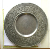 Lade 4000 - Tinnen Schotel - Plat En étain - Selangor  Pewter - 24.50 Cm  653 Gram - Zinn