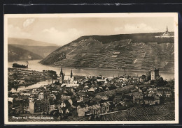 AK Bingen / Rhein, Teilansicht Mit Nationaldenkmal  - Bingen