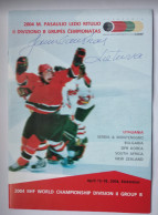 Official Programme IIHF 2004 Ice Hockey World Championship Div. II-B Lithuania - Libros