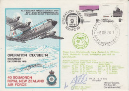 Ross Dependency 1978 Operation Icecube 14 Signature  Ca Scott Base 6 DEC 1978 (RT172) - Storia Postale