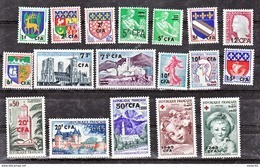 Réunion 1961 1962 Année Poste Complète  Neuf ** TB MnH Sin Charmela Cote 43.5 - Unused Stamps