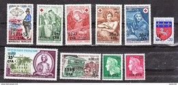 Réunion 1969 1970 Année Complète 383/392 Neuf ** TB MnH Sin Charmela Cote 18 - Neufs