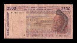 West African St. Mali 2500 Francs BCEAO 1994 Pick 412Dc Bc F - Stati Dell'Africa Occidentale