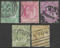 Cape Of Good Hope (CoGH). 1902-04 KEVII. 5 Used Values To 1/-. SG 70etc. M5028 - Kaap De Goede Hoop (1853-1904)