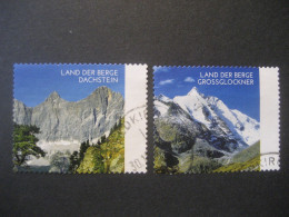 Österreich- 1 Paar Automatenmarke Land Der Berge, Dachstein Und Großglockner Ohne Werteindruck, MiNr. 26,27 Gebraucht - Timbres De Distributeurs [ATM]