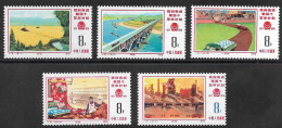 China 1976 Fulfillment 5 Year-plan Agriculture Textile Plant Iron Co. Sc. 1255-9 MNH ** Chine Plan Quinquennal  ** - Neufs