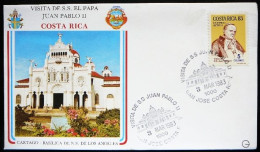 FDC Pausreizen - Voyages Du Pape - Visites Of The Pope    -   Costa Rica - Costa Rica