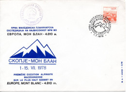 Yugoslavia, Macedonia, Mountaineering, The First Macedonian Expedition To Mont Blanc 1978 - Briefe U. Dokumente