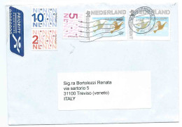 Olanda, Netherland, Pays-Bas 2014 Cover To Italy ; Lettera Con Oche In Volo + Corona - Gänsevögel